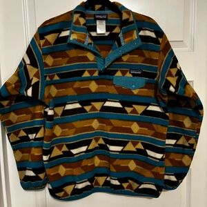 Patagonia Synchilla Blue and Brown Fleece